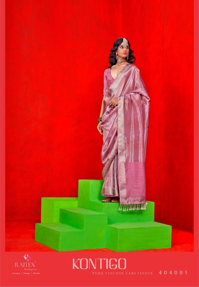 Kontigo By Rajtex Viscose Causal Wear Saree Wholesale In India